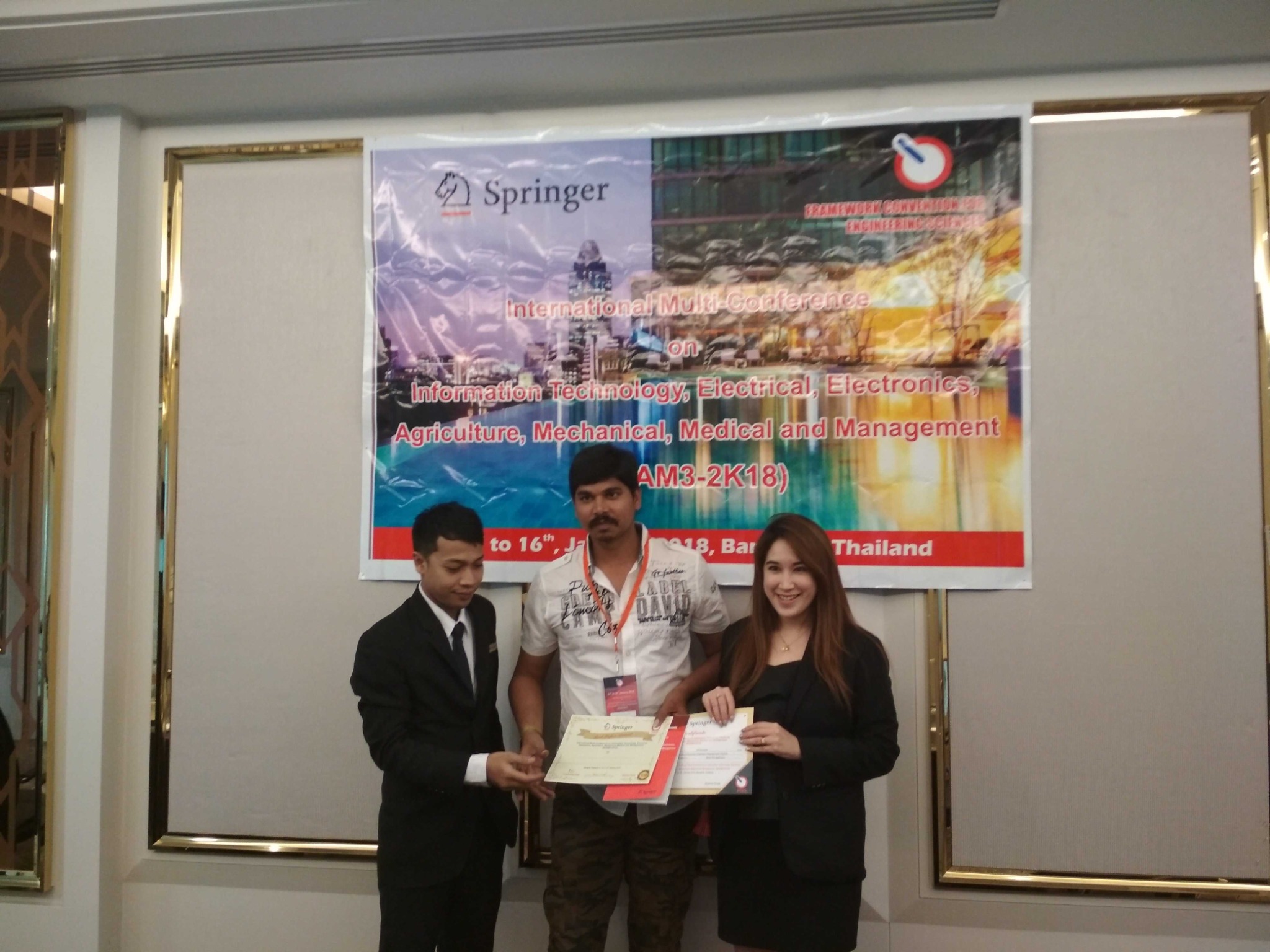 Conference award presentation